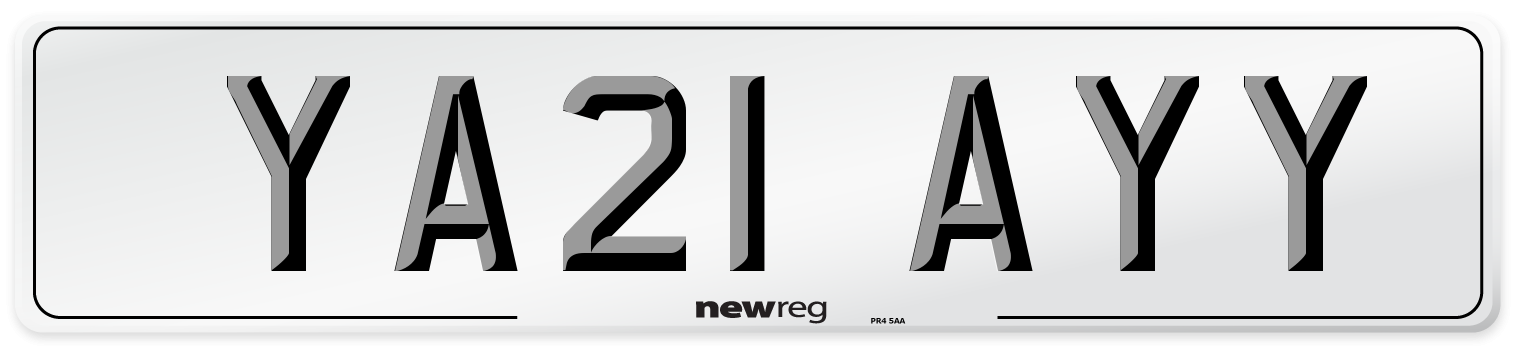 YA21 AYY Number Plate from New Reg